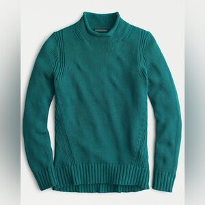 J. CREW Bright Green Roll Neck Knit Cotton  Sweater Size Small / Normcore